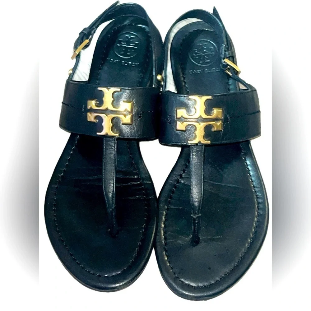 Tory Burch 60220 Everly Sandal Perfect Black Size 6.5